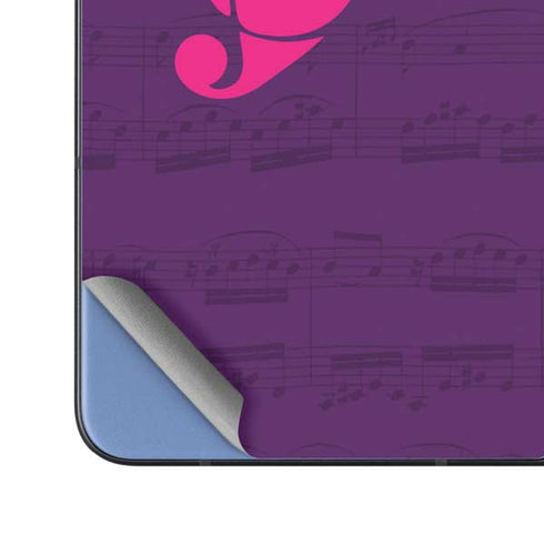 Purple Musical Notes Galaxy Z Fold5 5G Skin
